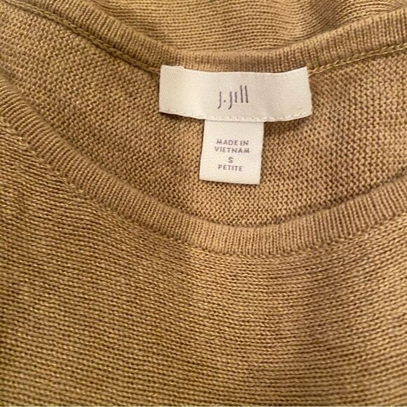 J Jill Tan Linen Blend Under Shirt Tank Top Sleeveless Shirt Frayed Bottom Small - Picture 3 of 8
